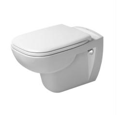 Унитаз Duravit D-Code 35,5х54,5 см, подвесной, цвет белый, санфарфор, прямоугольный, горизонтальный (прямой) выпуск, под скрытый бачок/инсталляцию, безободковый, с сиденьем микролифт, для туалета/ванной комнаты