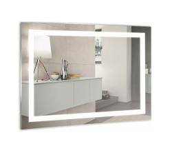 Зеркало Azario Ливия, 120х80 см, с LED/ЛЕД-подсветкой, с диммером, прямоугольное, выключатель бесконтактный, для ванны, навесное/подвесное/настенное