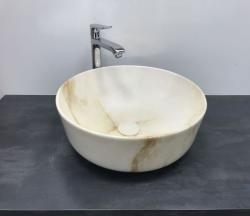 Раковина-чаша для ванной CeramaLux MNC 526 41,5х13,5х41,5 накладная, круглая, керамическая/фарфоровая, цвет бежевый, без отверстия под смеситель, без слива-перелива