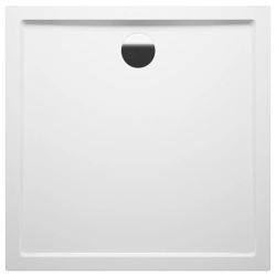 Душевой поддон Riho Davos, 100х100 см, квадратный, пристенный, акриловый, низкий, цвет: белый, с антискользящим покрытием, с бортиком