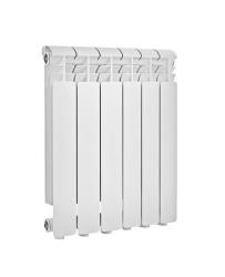 Радиатор GLOBAL ISEO 500/6 алюминиевый, боковое подключение, для отопления квартиры, дома, водяные, мощность 1104 Вт, настенный, цвет белый