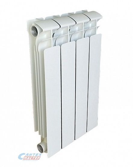 Радиатор алюминиевый Rifar Gekon Al 500х90 (1 секций) боковое подключение, для отопления квартиры, дома, водяные, мощность 184 Вт, настенный, батарея (Рифар)