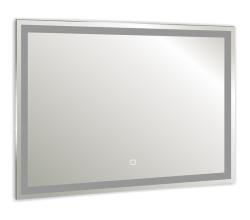Зеркало Azario Кристалл, 80х60 см, с LED/ЛЕД-подсветкой, прямоугольное, выключатель сенсорный, для ванны, навесное/подвесное/настенное
