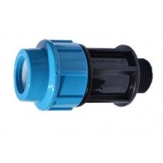 Обратный клапан ПНД 32 мм х1" Джилекс, пластиковый, полипропилен, пэ, фитинг компрессионный (обжим) для насосов, насосной станции, труб