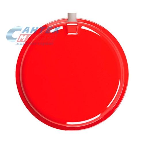 Бак расширительный 10 л (красный) CIMM CP 387 плоский, круглый, настенный, маленький, мини, вертикальный, мембранный, накопительный для систем отопления