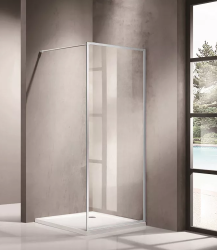 Душевая перегородка Azario RICHMOND Walk-in, 70х200 см, прозрачное стекло, профиль хром, правая/левая, плоская (панель), из прозрачного стекла, (ограждение без поддона) стеклянное