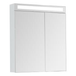 Зеркальный шкаф Dreja Max, 60х80 см, подвесной, цвет дуб кантри, зеркало с подсветкой LED/ЛЭД, выключатель, с 1 распашной дверцой/одностворчатый, полки
