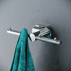 Набор крючков AM.PM Sense L, планка 4 крючка, настенный, сплав металлов, форма округлая, для полотенец в ванную/туалет/душевую кабину, цвет хром