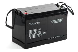 Аккумулятор TEPLOCOM 12 В, 100 Ач, AGM Бастион АКБ, герметичный свинцово-кислотный, необслуживаемый, для бесперебойника
