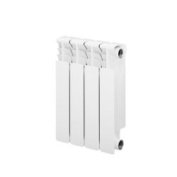 Радиатор отопления Azario BM350/100 (4 секции) биметаллический, цвет: белый, секционный, боковое подключение, для квартиры, водяной, мощность 456 Вт, настенный