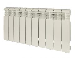 Радиатор GLOBAL ISEO 350/10 алюминиевый, боковое подключение, для отопления квартиры, дома, водяные, мощность 1350 Вт, настенный, цвет белый