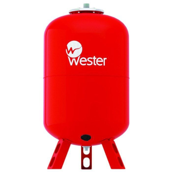 Бак расширительный 500 л (красный) Wester на ножках, на пол, вертикальный, мембранный, накопительный, напольный, для воды, антифриза, системы водяного отопления закрытого типа