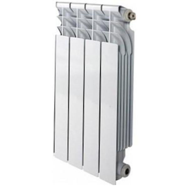 Радиатор алюминиевый TENRAD AL 500/100 (4 секций) боковое подключение, для отопления квартиры, дома, водяные, мощность 760 Вт, настенный, батарея (Тенрад)