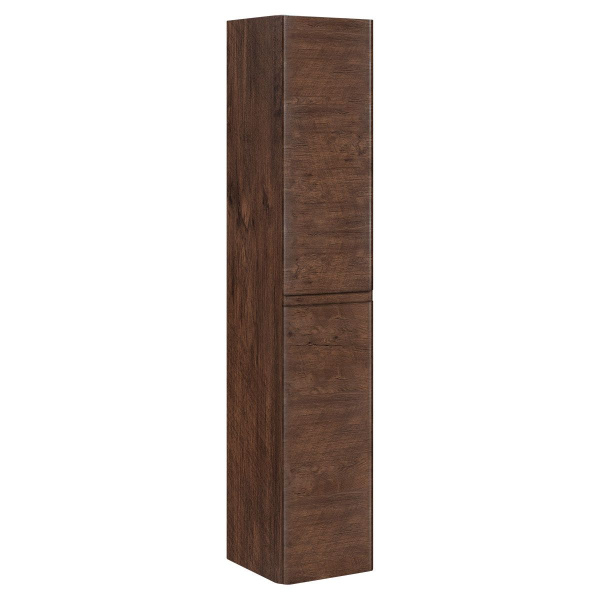 Шкаф-пенал Vincea Vico R.Wood, 170х35х35 см, навесной, цвет темное дерево, с дверцами/двустворчатый, шкаф/шкафчик подвесной, прямоугольный, правый/левый