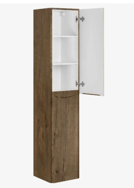 Шкаф-пенал Vincea Paola V.Oak, 170х35х35 см, навесной, цвет дуб винтаж, с дверцами/двустворчатый, шкаф/шкафчик подвесной, прямоугольный, правый