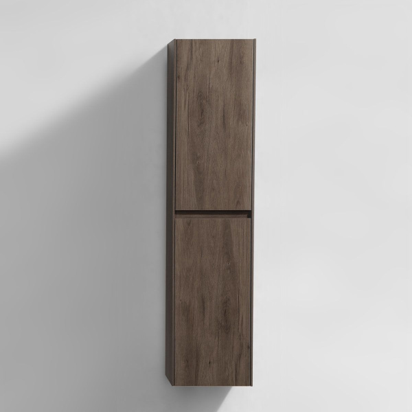 Шкаф-пенал Vincea для серий Chiara, Luka R.Oak, 150х35х30 см, навесной, цвет темный дуб, с дверцами/двустворчатый, шкаф/шкафчик подвесной, прямоугольный, правый/левый