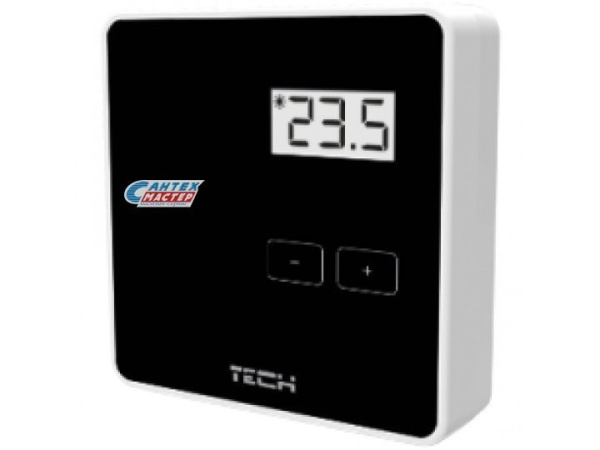 Терморегулятор STOUT TECH ST-294v1температурный, проводной (черный) двухпозиционный, комнатный, для систем электрического теплого пола, термостат электронный, программируемый, с жк дисплеем, аналоговый, температуры, с таймером