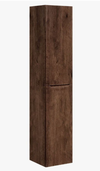 Шкаф-пенал Vincea Mia R.Wood, 170х35х35 см, навесной, цвет темное дерево, с дверцами/двустворчатый, шкаф/шкафчик подвесной, прямоугольный, правый