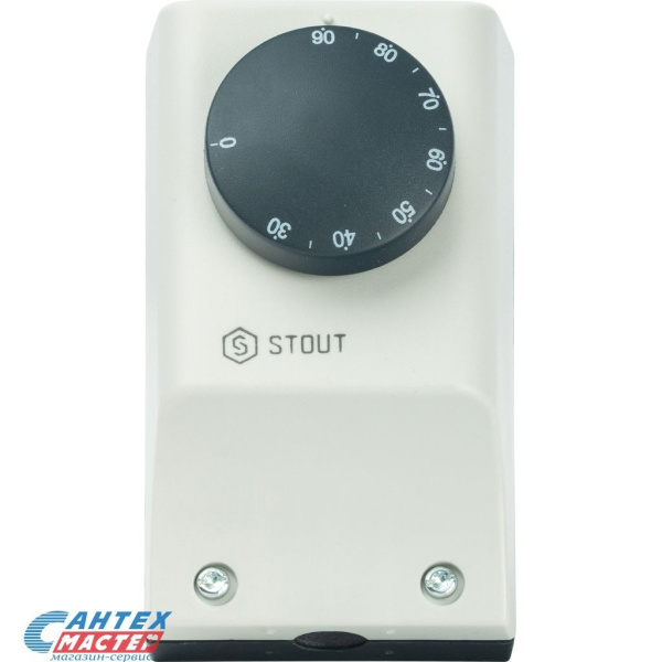 Погружной термостат Stout 100 погружной, регулируемый, для бойлеров, котлов, механический (Стоут)