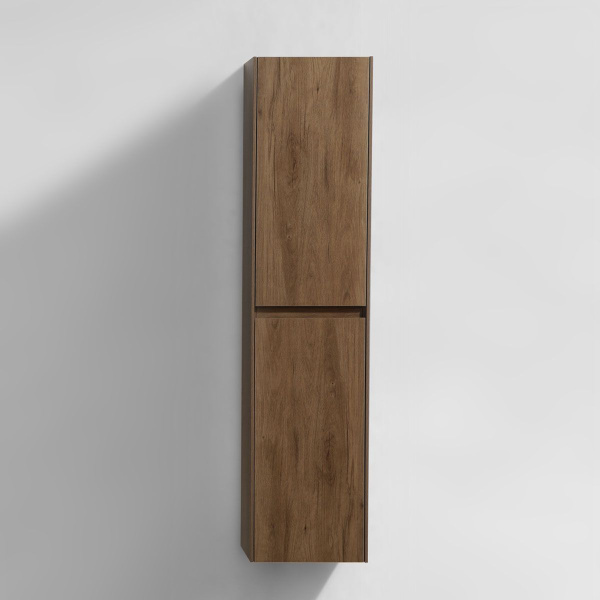 Шкаф-пенал Vincea для серий Chiara, Luka T.Oak, 150х35х30 см, навесной, цвет дуб табак, с дверцами/двустворчатый, шкаф/шкафчик подвесной, прямоугольный, правый/левый