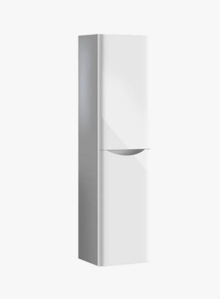 Шкаф-пенал Vincea Roberta L.White, 150х40х30 см, навесной, цвет белая эмаль, с дверцами/двустворчатый, шкаф/шкафчик подвесной, прямоугольный, правый